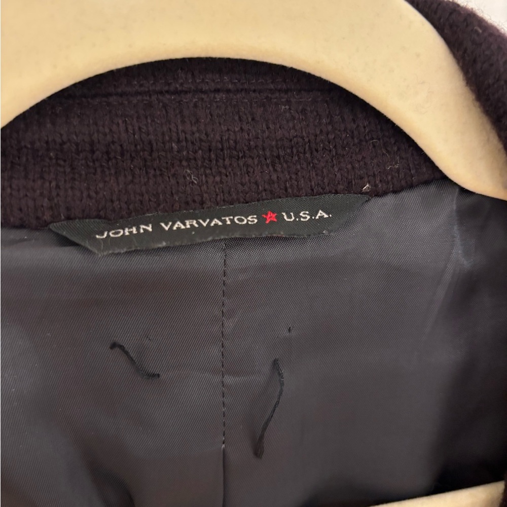 John Varvatos Dark Plum Knit Sport Coat Blazer Men's size 42 or Large - Picture 8 of 8